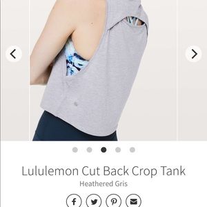 Lululemon cut back crop top